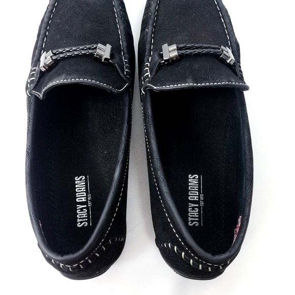 Stacy Adams Mens Black Drivers Shoes Size 8 M - Picture 3 of 8